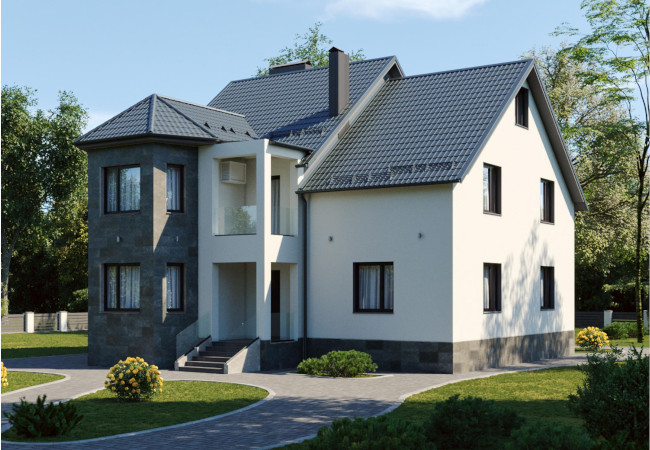 Ilustracija kuća na prodaju - Solution Property