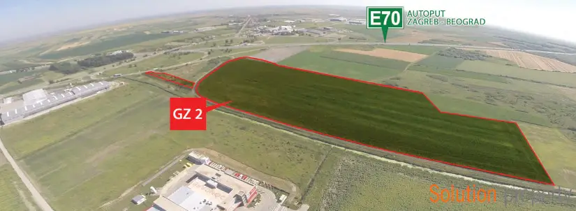 Pogled iz vazduha na parcelu GZ 2