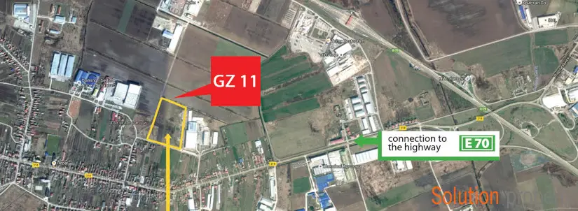 Pogled sa visine na lokaciju GZ11