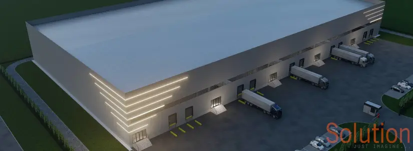 Ilustracija pogled na halu